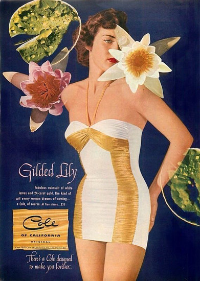 Cole Swim Suit Gilded Lily California | Sex Appeal Vintage Ads and Covers 1891-1970