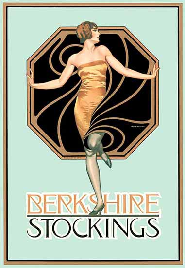 Coles Phillips Berkshire Stockings Girl C | 200 Coles Phillips Magazine Covers and Ads 1908-1927