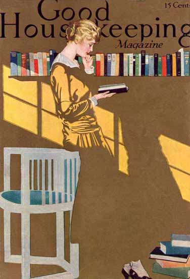 Coles Phillips Good Housekeeping 1915 Fadeaway Girl Copyright C | 200 Coles Phillips Magazine Covers and Ads 1908-1927