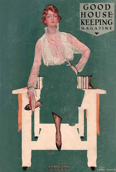 Coles Phillips Good Housekeeping April 1916 Fade Copyright Sex Appeal | Sex Appeal Vintage Ads and Covers 1891-1970