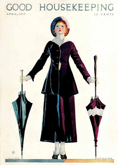 Coles Phillips Good Housekeeping April 1917 Copyright Sex Appeal | Sex Appeal Vintage Ads and Covers 1891-1970