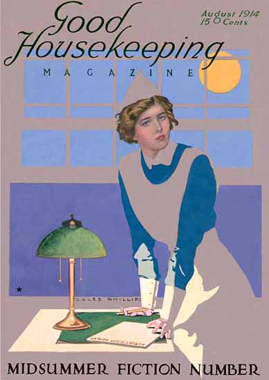 Coles Phillips Good Housekeeping August 1914 Copyright Sex Appeal | Sex Appeal Vintage Ads and Covers 1891-1970