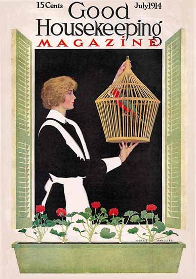 Coles Phillips Good Housekeeping July 1914 Fade Copyright Sex Appeal | Sex Appeal Vintage Ads and Covers 1891-1970