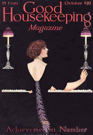 Coles Phillips Good Housekeeping October 1912 Fadeaway Copyright C | 200 Coles Phillips Magazine Covers and Ads 1908-1927