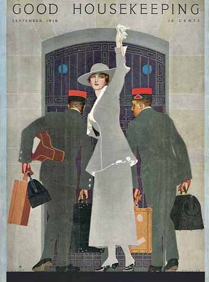 Coles Phillips Good Housekeeping Sept 1916 Copyright Sex Appeal | Sex Appeal Vintage Ads and Covers 1891-1970