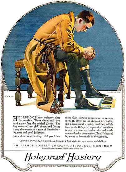 Coles Phillips Holeproof Hosiery Close Inspection 1923 Sex Appeal | Sex Appeal Vintage Ads and Covers 1891-1970