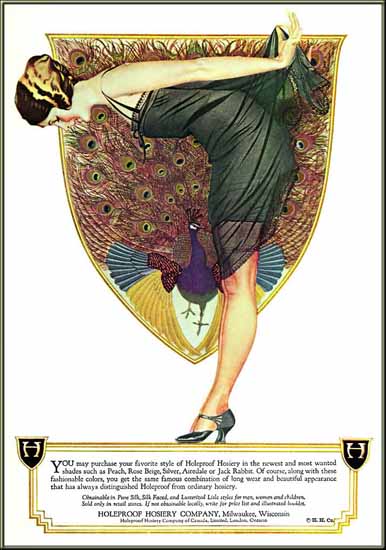 Coles Phillips Holeproof Hosiery Girl Milwaukee Wisconsin 1922 C | 200 Coles Phillips Magazine Covers and Ads 1908-1927