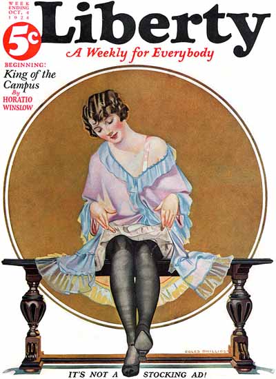 Coles Phillips Liberty Magazine October 4 1924 C | 200 Coles Phillips Magazine Covers and Ads 1908-1927