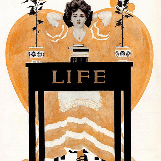 Coles Phillips Life Humor Magazine 1908-05-21 Copyright crop | Best of 1891-1919 Ad and Cover Art