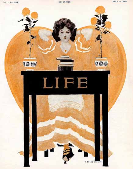 Coles Phillips Life Humor Magazine 1908-05-21 Copyright | Life Magazine Graphic Art Covers 1891-1936