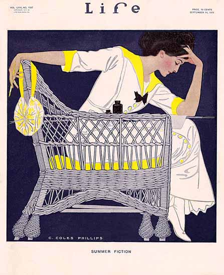 Coles Phillips Life Magazine Fiction 1911-09-14 Copyright Sex Appeal | Sex Appeal Vintage Ads and Covers 1891-1970