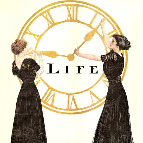 Coles Phillips Life Magazine Forward and Back 1911-03-16 Copyright crop | Best of 1891-1919 Ad and Cover Art