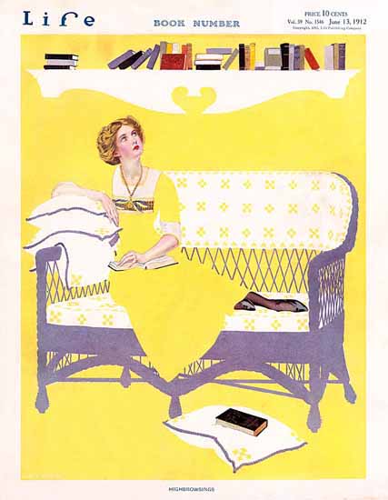 Coles Phillips Life Magazine Highbrowsings 1912-06-13 Copyright C | 200 Coles Phillips Magazine Covers and Ads 1908-1927