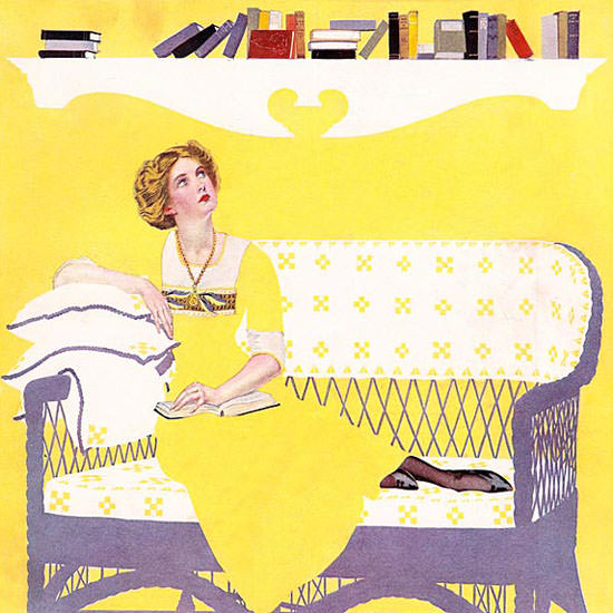 Coles Phillips Life Magazine Highbrowsings 1912-06-13 Copyright crop | Best of 1891-1919 Ad and Cover Art