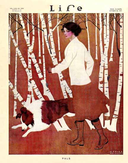 Coles Phillips Life Magazine Pals 1911-10-26 Copyright C | 200 Coles Phillips Magazine Covers and Ads 1908-1927