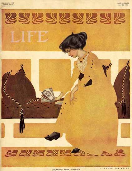 Coles Phillips Life Magazine Strenght 1910-05-12 Copyright Sex Appeal | Sex Appeal Vintage Ads and Covers 1891-1970