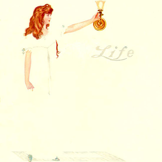 Coles Phillips Life Magazine The Latest Thing 1911-11-30 Copyright crop | Best of 1891-1919 Ad and Cover Art