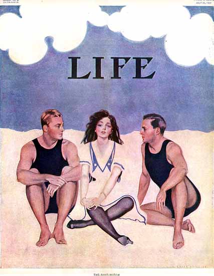 Coles Phillips Life Magazine The Sand Match 1909-07-22 Copyright | Life Magazine Graphic Art Covers 1891-1936