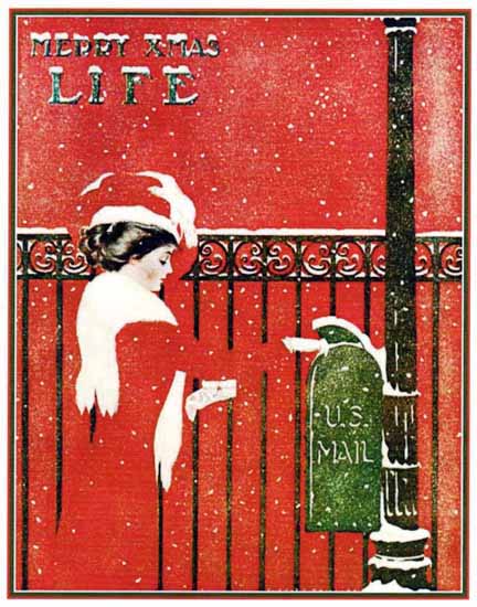 Coles Phillips Life Magazine US Mail 1909-12-02 Copyright C | 200 Coles Phillips Magazine Covers and Ads 1908-1927