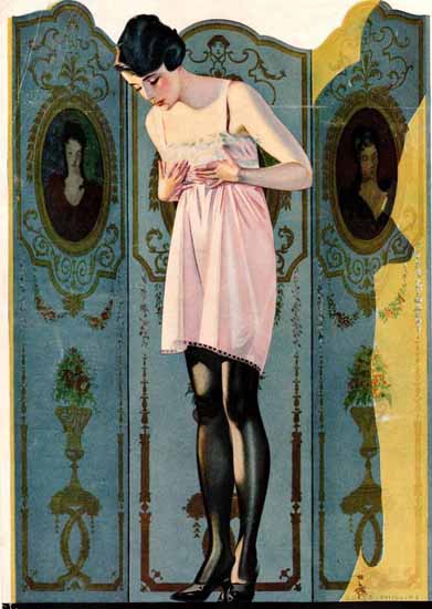 Coles Phillips Luxite Hosiery Folding Sreen C | 200 Coles Phillips Magazine Covers and Ads 1908-1927