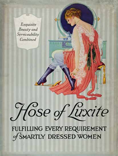 Coles Phillips Luxite Hosiery Smartly Dressed Women C | 200 Coles Phillips Magazine Covers and Ads 1908-1927