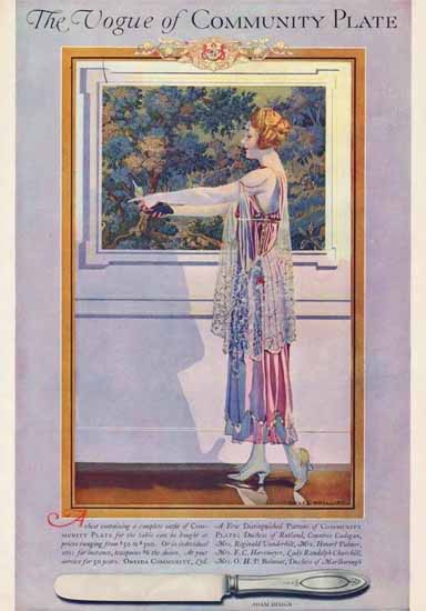 Coles Phillips Oneida Community Plate 1917 Sex Appeal | Sex Appeal Vintage Ads and Covers 1891-1970