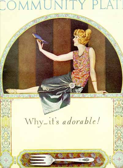 Coles Phillips Oneida Community Plate Adorable 1923 C | 200 Coles Phillips Magazine Covers and Ads 1908-1927