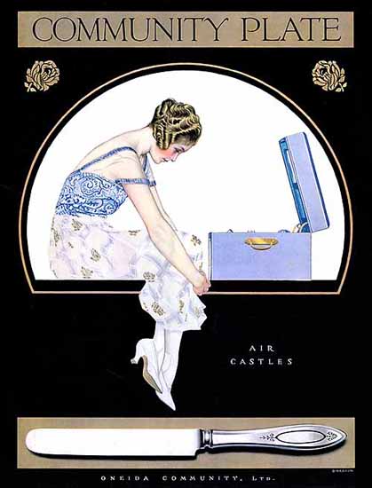 Coles Phillips Oneida Community Plate Air Castles C | 200 Coles Phillips Magazine Covers and Ads 1908-1927