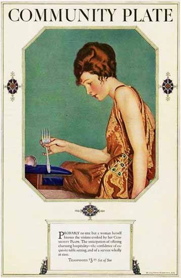 Coles Phillips Oneida Community Plate Probably C | 200 Coles Phillips Magazine Covers and Ads 1908-1927