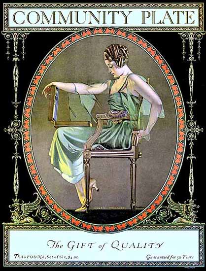 Coles Phillips Oneida Community Plate Quality 1919 Sex Appeal | Sex Appeal Vintage Ads and Covers 1891-1970