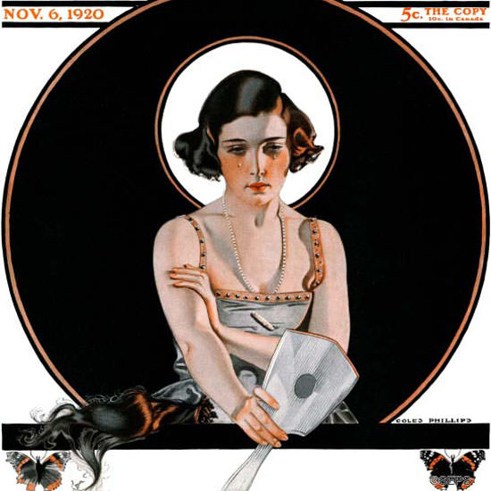 Coles Phillips Saturday Evening Post 1920_11_06 Copyright crop | Best of Vintage Cover Art 1900-1970