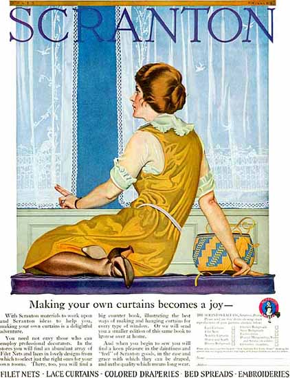 Coles Phillips Scranton Making Your Own Curtains 1922 C | 200 Coles Phillips Magazine Covers and Ads 1908-1927