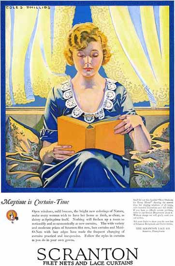 Coles Phillips Scranton Maytime Is Curtain Time 1923 C | 200 Coles Phillips Magazine Covers and Ads 1908-1927