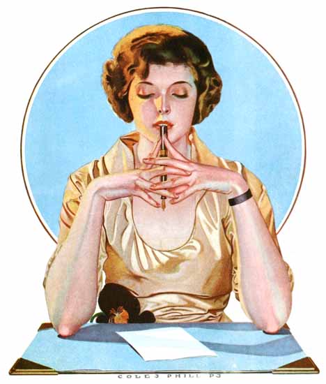 Coles Phillips Sheaffer Fountain Pens Companion 1920 C | 200 Coles Phillips Magazine Covers and Ads 1908-1927