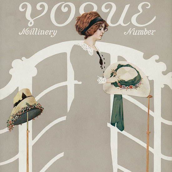 Coles Phillips Vogue Cover 1910-04-01 Copyright crop | Best of Vintage Cover Art 1900-1970