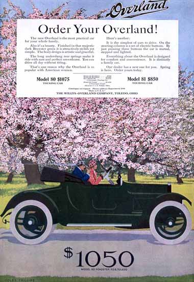 Coles Phillips Willys Overland Model 80 Roadster 1915 C | 200 Coles Phillips Magazine Covers and Ads 1908-1927