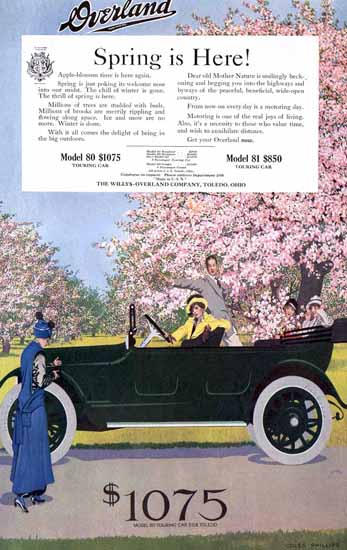 Coles Phillips Willys Overland Model 80 Touring 1915 C | 200 Coles Phillips Magazine Covers and Ads 1908-1927