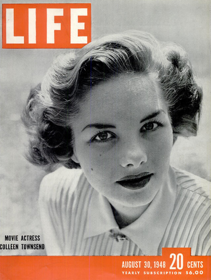 Colleen Townsend Actress 30 Aug 1948 Copyright Life Magazine | Life Magazine BW Photo Covers 1936-1970