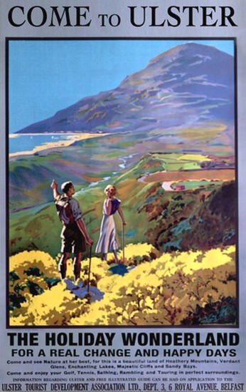 Come To Ulster The Holiday Wonderland | Vintage Travel Posters 1891-1970