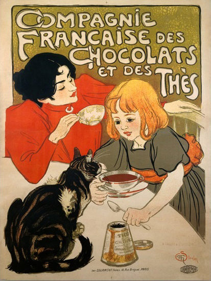 Compagnie Francaise Des Chocolats Steinlen | Vintage Ad and Cover Art 1891-1970