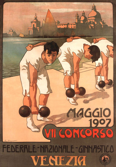 Concorso Fed Nazionale Ginnastico Venezia 1907 | Vintage Ad and Cover Art 1891-1970