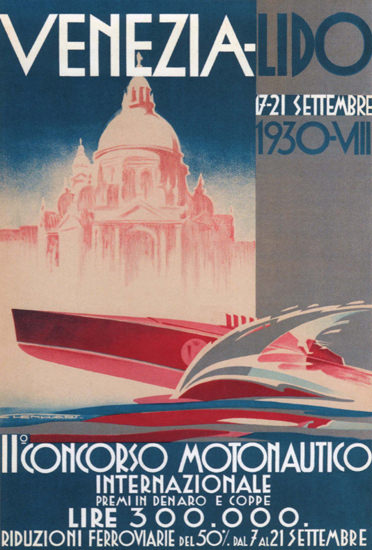 Concorso Motonautico Int Venezia 1930 | Vintage Ad and Cover Art 1891-1970