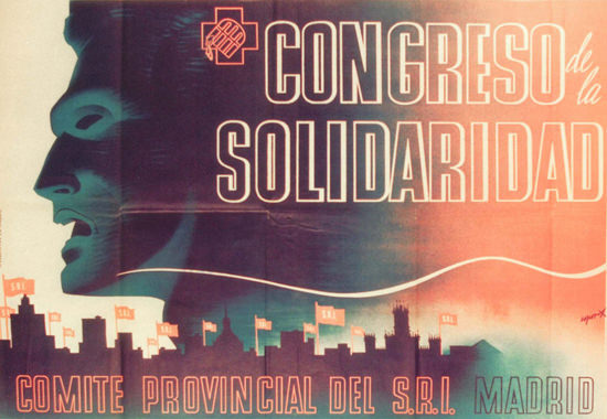 Congreso De La Solidaridad Madrid Spain Espana | Vintage War Propaganda Posters 1891-1970