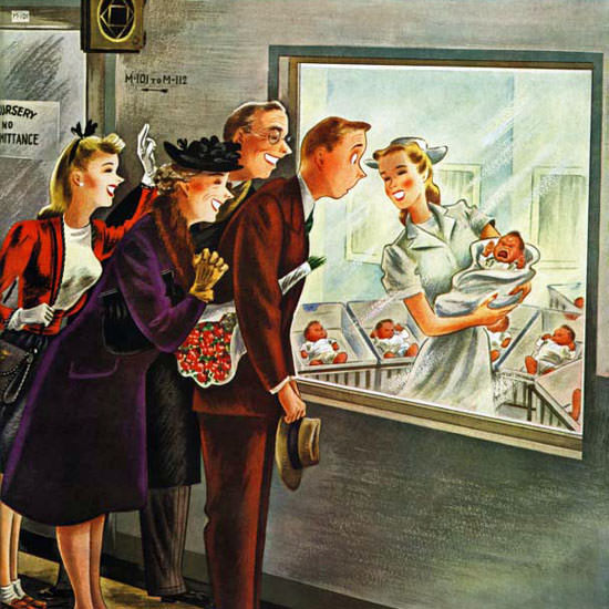 Constantin Alajalov Saturday Evening Post 1946_11_02 Copyright crop | Best of Vintage Cover Art 1900-1970