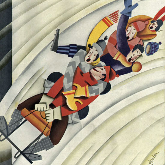 Constantin Alajalov The New Yorker 1928_01_21 Copyright crop | Best of 1920s Ad and Cover Art