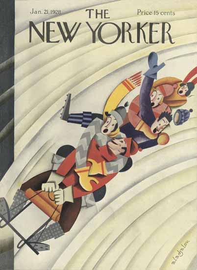 Constantin Alajalov The New Yorker 1928_01_21 Copyright | The New Yorker Graphic Art Covers 1925-1945