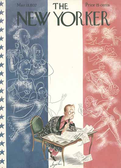 Constantin Alajalov The New Yorker 1937_03_13 Copyright | The New Yorker Graphic Art Covers 1925-1945