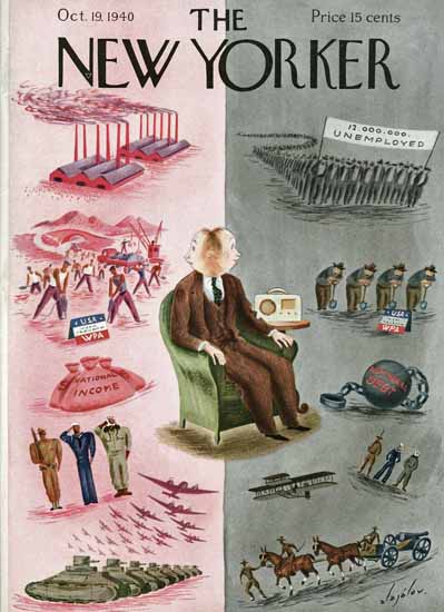 Constantin Alajalov The New Yorker 1940_10_19 Copyright | The New Yorker Graphic Art Covers 1925-1945