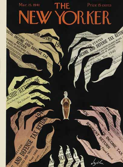 Constantin Alajalov The New Yorker 1941_03_15 Copyright | The New Yorker Graphic Art Covers 1925-1945