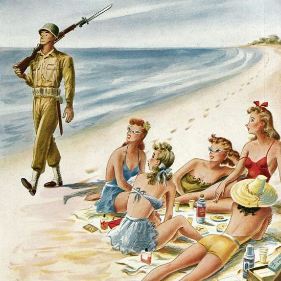 Constantin Alajalov The New Yorker 1943_08_14 Copyright crop | Best of 1940s Ad and Cover Art